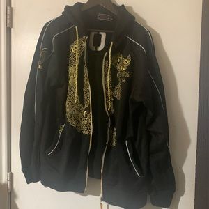 Vintage Men’s Coogi Zip-Up Black & Gold Jacket! 👑